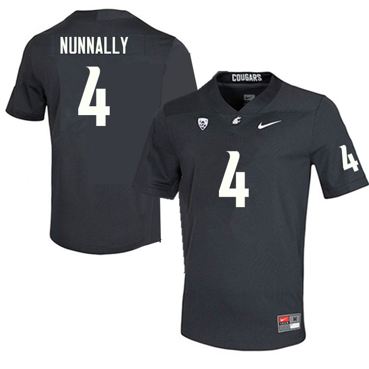 Washington State Cougars #4 Tsion Nunnally College Football Jerseys Sale-Charcoal